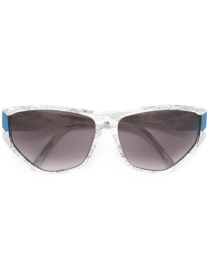 Krizia Vintage Geometric Sunglasses, Women's, White