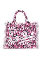 Mc2 Saint Barth Kids - Vanity Beach Bag - Kids - Cotton - One Size, Pink/purple