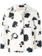 Marni Floral Cropped Jacket - White