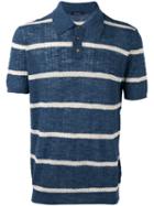 Roberto Collina Polo Top, Men's, Size: 54, Blue, Cotton/linen/flax/polyester