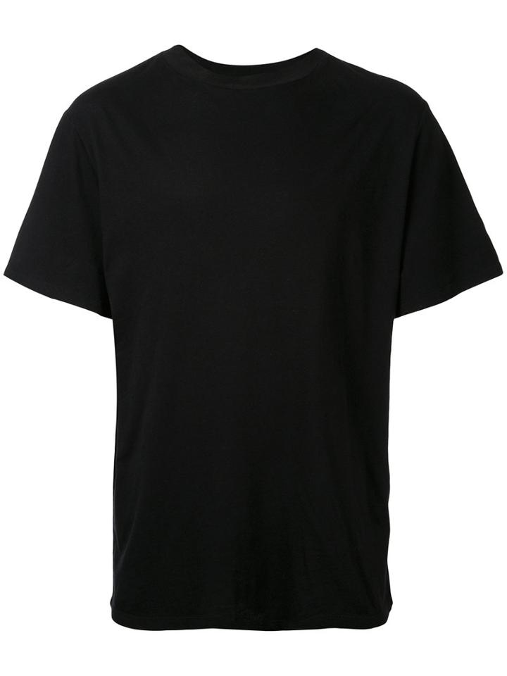 T By Alexander Wang Plain T-shirt, Men's, Size: Large, Black, Cotton