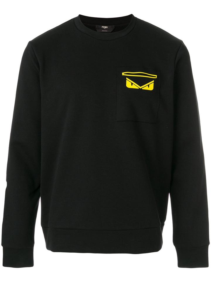 Fendi Monster Embellished Sweatshirt - Black