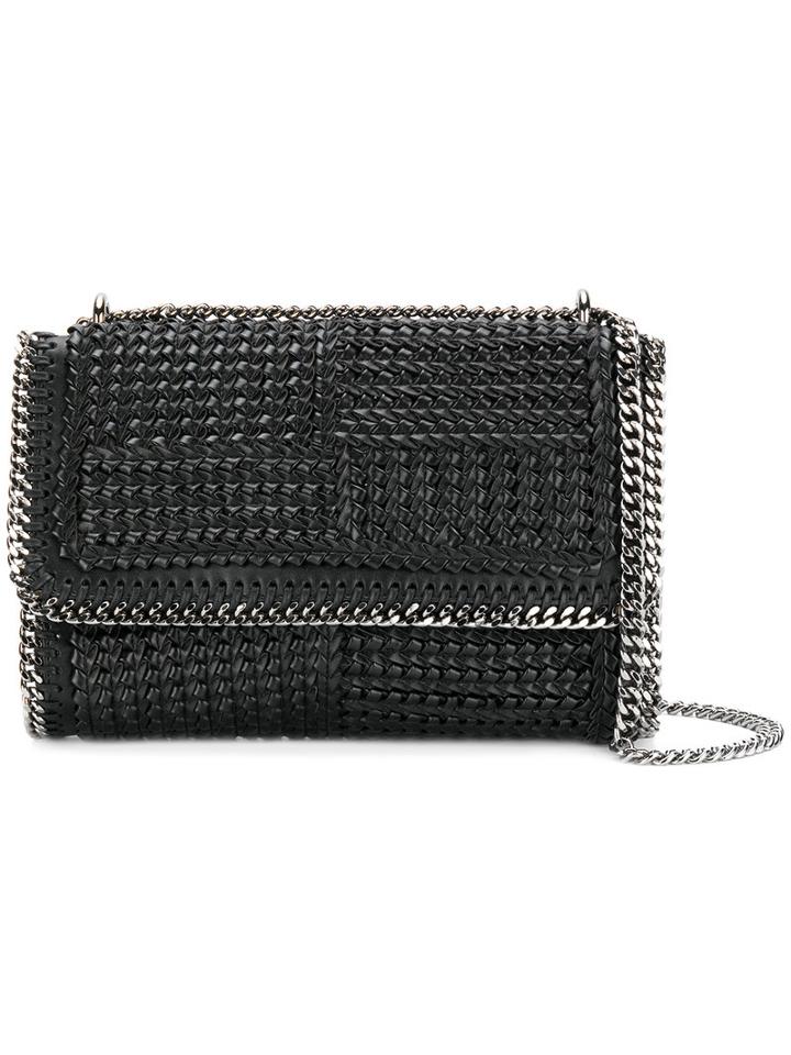 Stella Mccartney - Woven Falabella Shoulder Bag - Women - Artificial Leather/metal - One Size, Black, Artificial Leather/metal