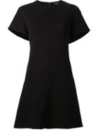 Proenza Schouler Shortsleeved Flared Dress, Women's, Size: 8, Black, Cotton/nylon/wool