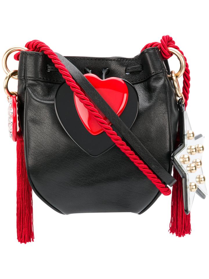 Philosophy Di Lorenzo Serafini Heart Appliqué Shoulder Bag With Rope