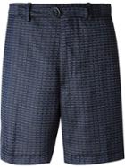 Lanvin Geometric Print Jacquard Bermuda Shorts, Men's, Size: 52, Blue, Viscose/silk/cotton