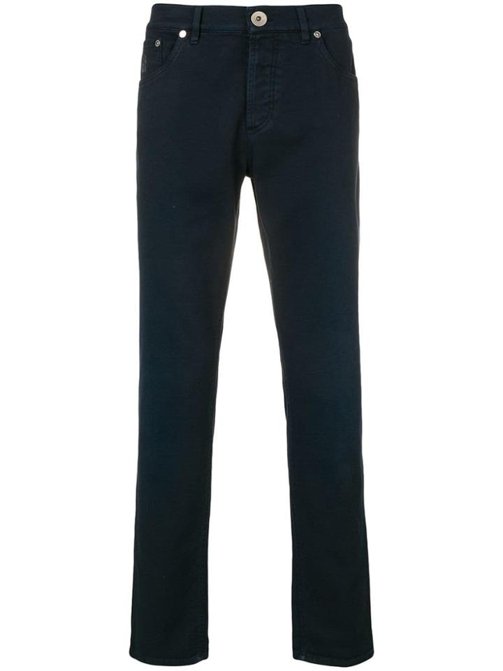 Brunello Cucinelli Straight Leg Trousers - Blue