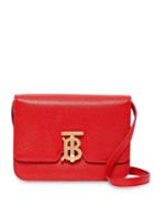 Burberry Small Grainy Leather Tb Bag - Red