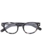 Tom Ford Eyewear Round Shaped Glasses, Grey, Acetate/metal (other)