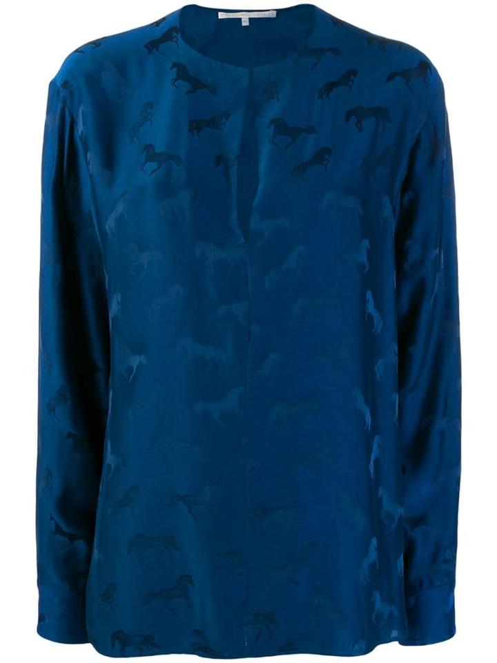 Stella Mccartney Horse Print Blouse - Blue
