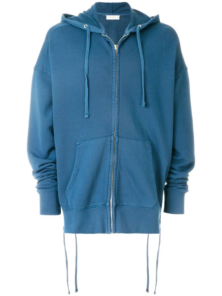 Faith Connexion Oversized Zipped Hoodie - Blue