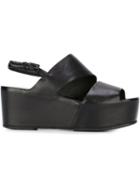Roberto Del Carlo Wedge Sandals, Women's, Size: 36, Black, Leather