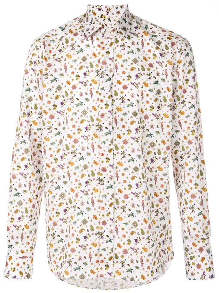 Etro Multi-print Shirt - White