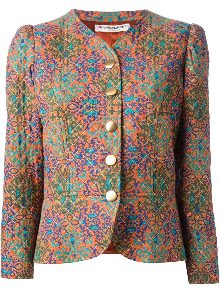 Yves Saint Laurent Vintage Printed Quilted Jacket - Multicolour