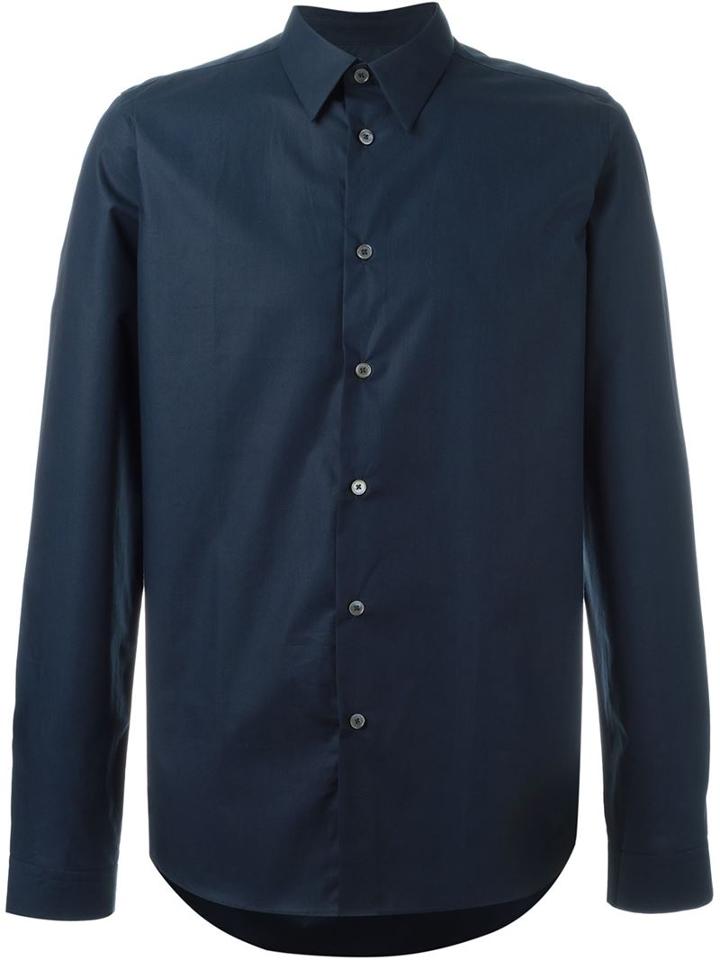 Ps Paul Smith Slim Fit Shirt, Men's, Size: M, Blue, Cotton
