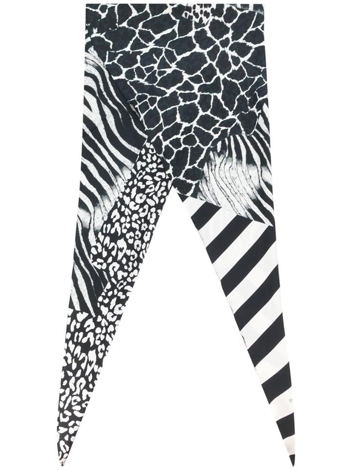 Pierre-louis Mascia Contrast Print Scarf - Black