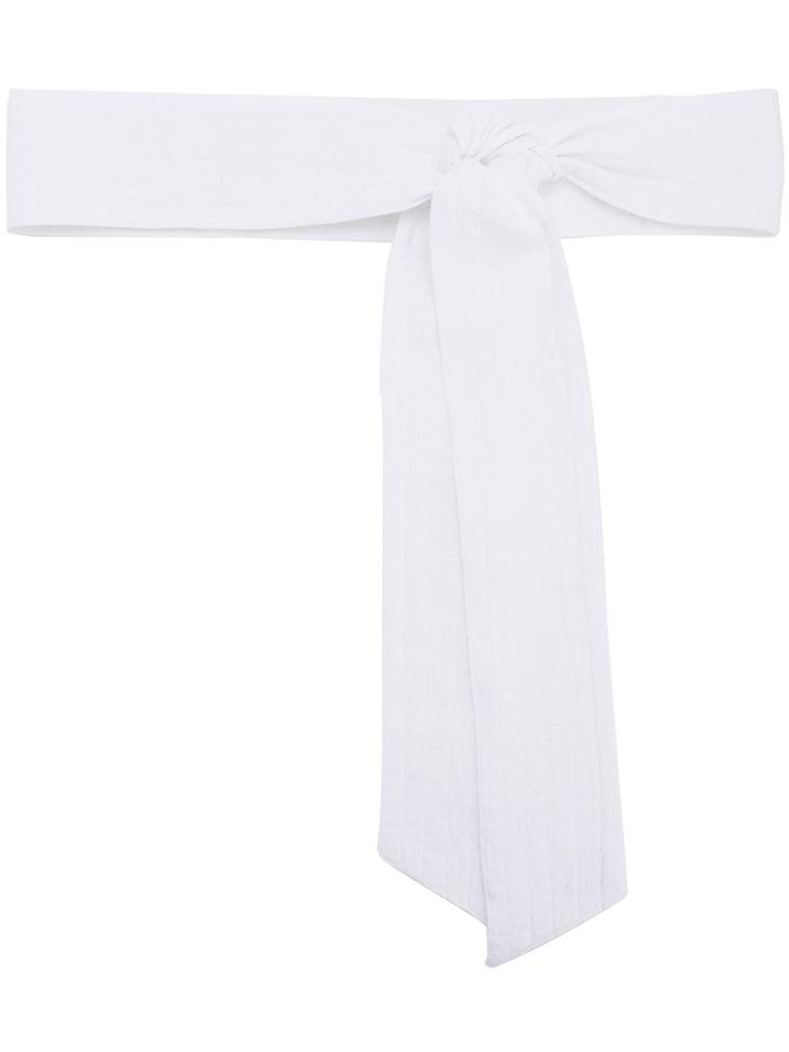 Cecilie Copenhagen - Keffiyeh Printed Belt - Women - Cotton - One Size, White, Cotton