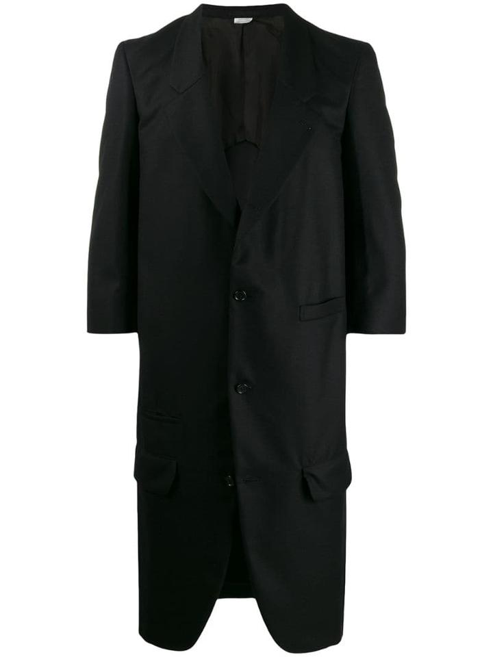 Comme Des Garçons Homme Plus Single-breasted Long Blazer - Black