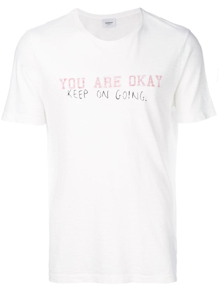 Dondup Designer Print T-shirt - White