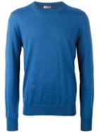 Dior Homme Blurry Stripes Pullover, Men's, Size: Xl, Blue, Virgin Wool