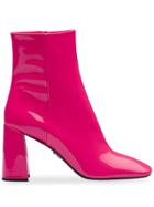 Prada Square-toe Boots - Pink