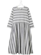 Caffe' D'orzo Teen Striped Dress - Grey