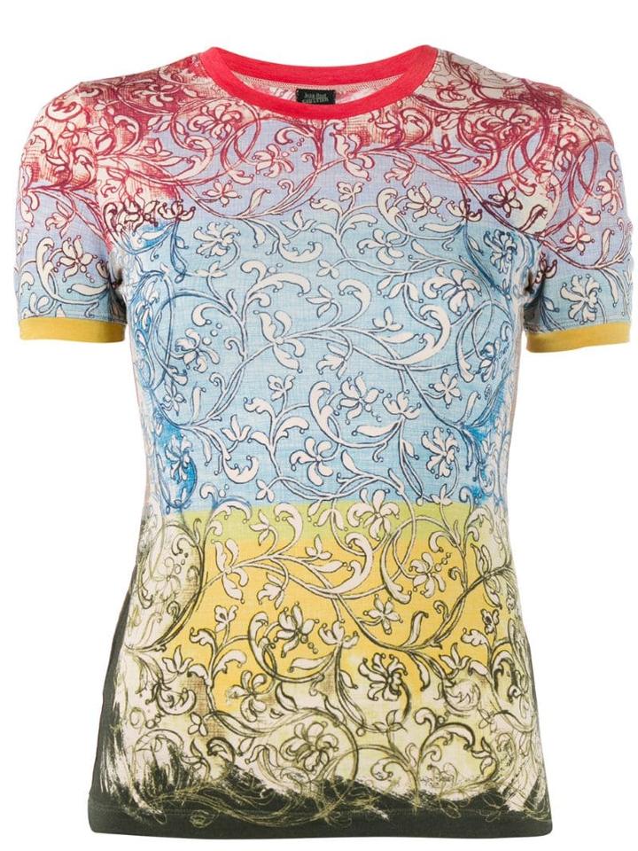 Jean Paul Gaultier Pre-owned Floral Print T-shirt - Blue