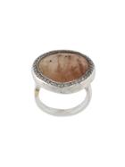 Rosa Maria Round Signet Ring - Metallic