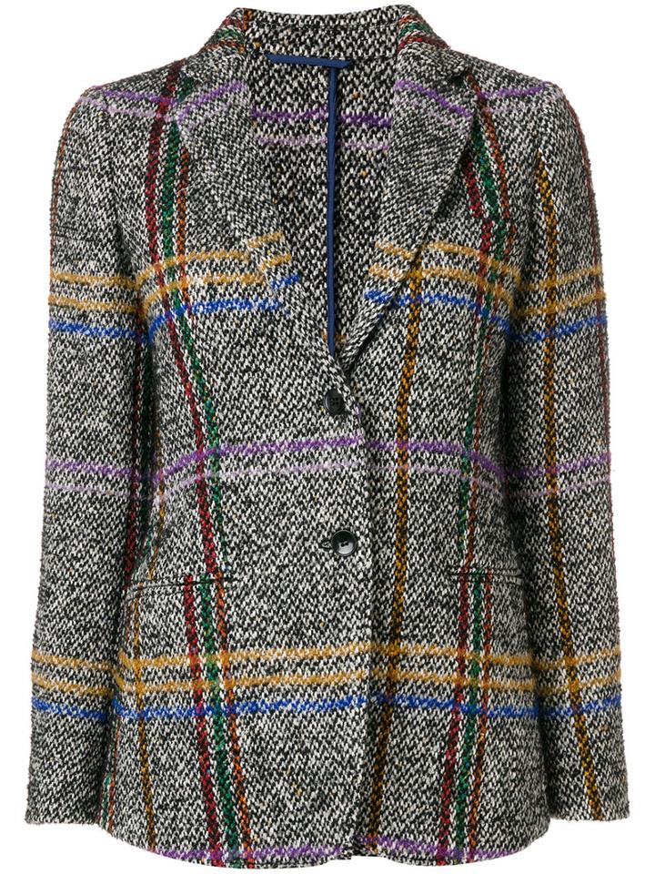 Etro - Plaid Blazer - Women - Silk/cotton/polyamide/alpaca - 44, Silk/cotton/polyamide/alpaca