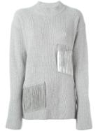 Stella Mccartney Distressed Detail Jumper, Women's, Size: 40, Grey, Cashmere/wool