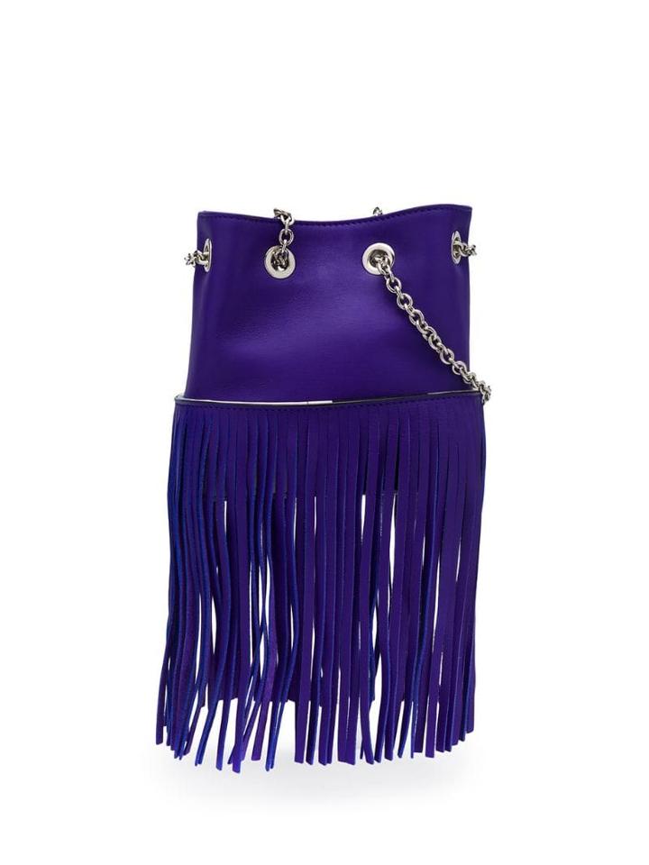 Emilio Pucci Purple Fringed Mini Bonita Bag