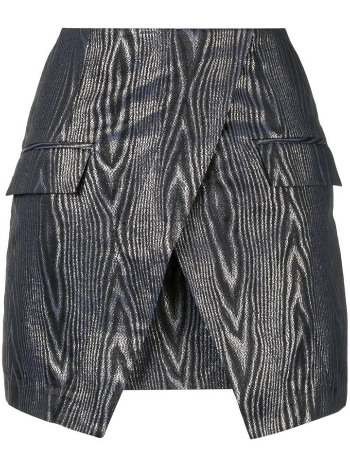 Manning Cartell Crossover Front Lurex Skirt - Blue