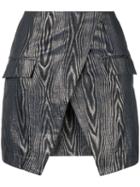 Manning Cartell Crossover Front Lurex Skirt - Blue