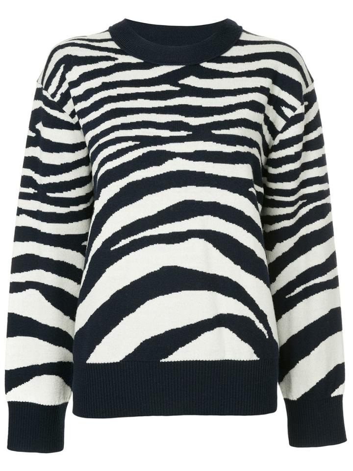 Sykes Zebra Striped Jumper - Blue
