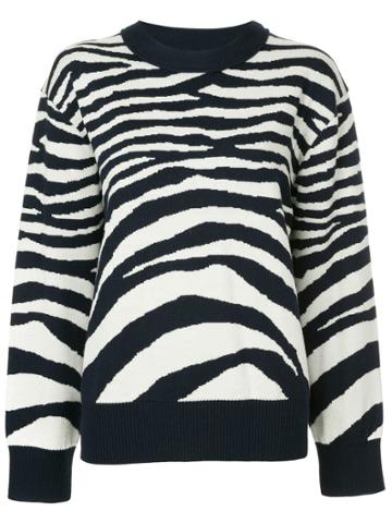 Sykes Zebra Striped Jumper - Blue
