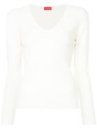 Des Prés V-neck Sweater - White