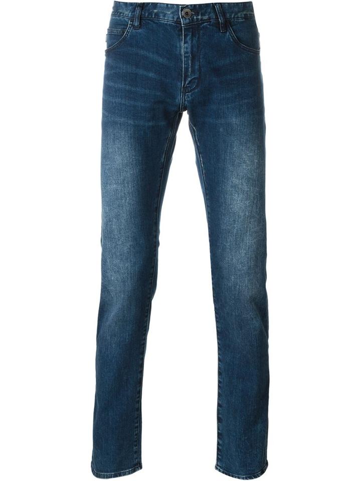 Armani Jeans Slim Fit Jeans, Men's, Size: 33, Blue, Cotton/spandex/elastane