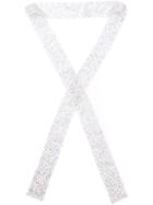 Filles A Papa 'britney' Sequined Slim Scarf, Women's, White, Silk