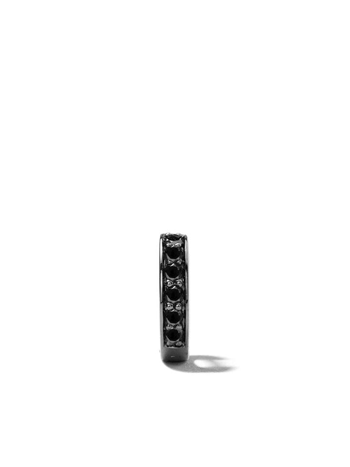 Alinka 18kt White Gold Irina Diamond Huggie Earring - Black