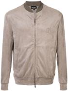 Giorgio Armani Zipped Bomber Jacket - Brown