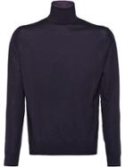 Prada Wool Turtleneck Sweater - Blue
