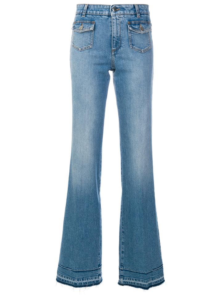 Stella Mccartney Faded Wide Leg Jeans - Blue