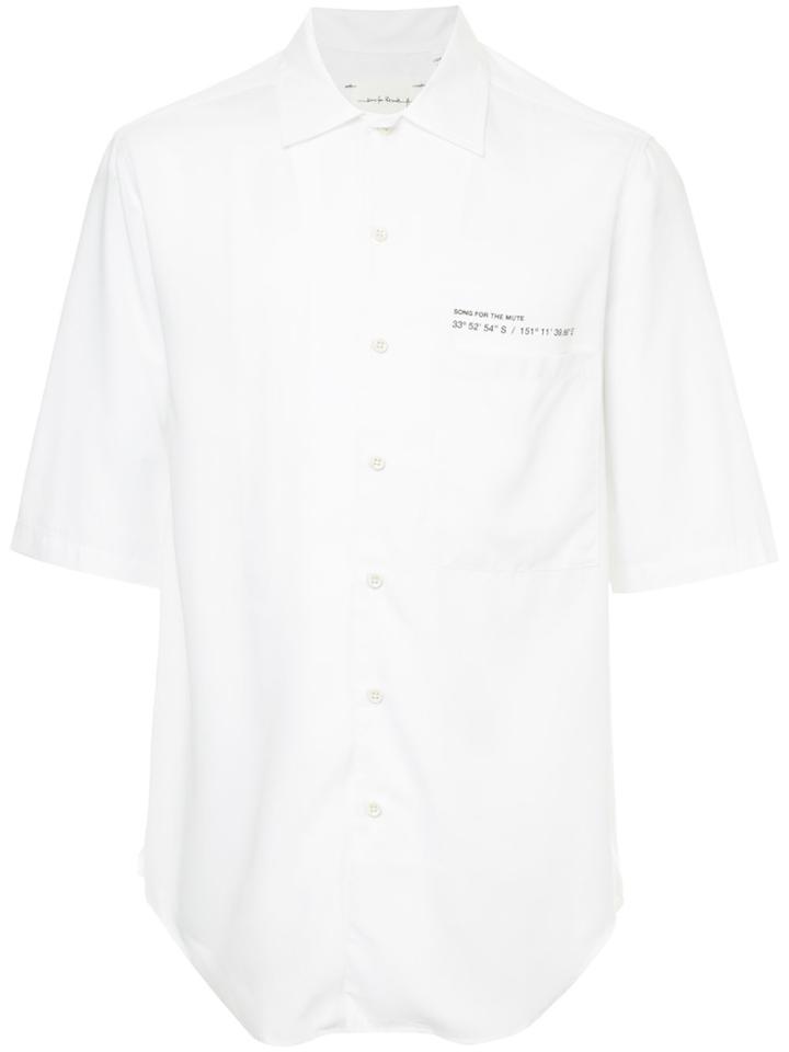Song For The Mute Coordinates Oversized Short Sleeve Shirt - White