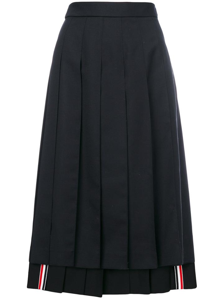 Thom Browne Pleated Skirt - Blue