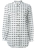 Burberry Heart Print Shirt, Women's, Size: Xs, White, Linen/flax