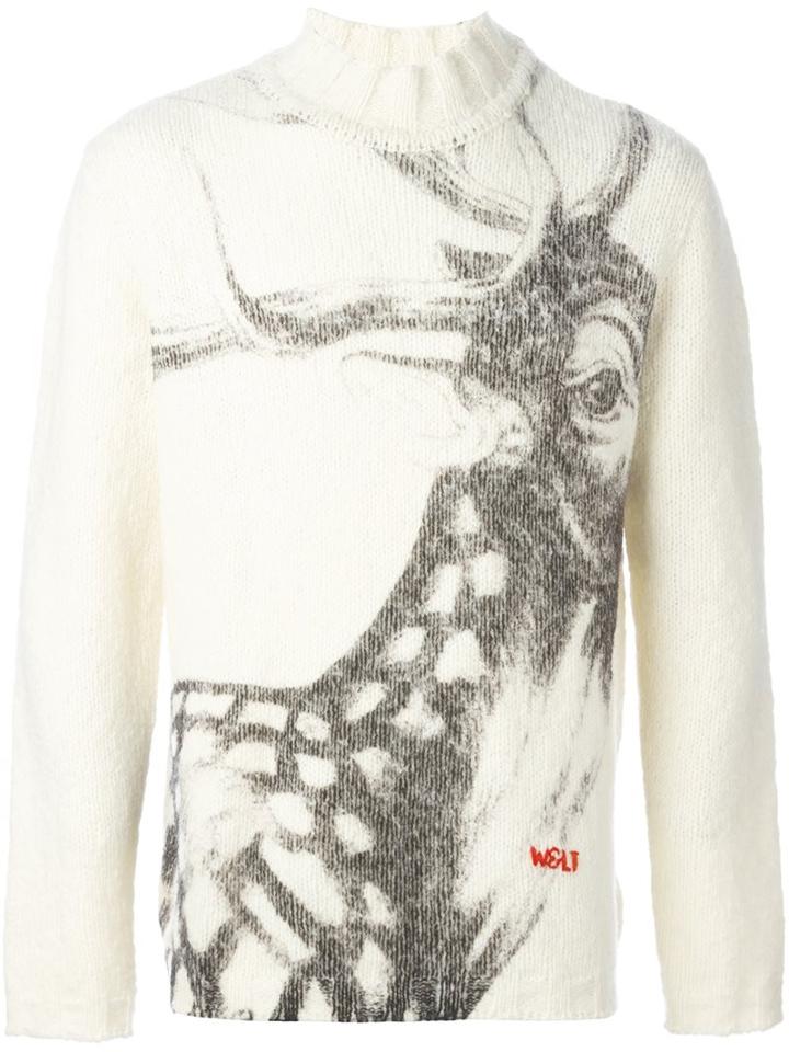 Walter Van Beirendonck Vintage Deer Print Jumper