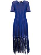 Jean Paul Gaultier Pre-owned Fringed Tulle Dress - Blue