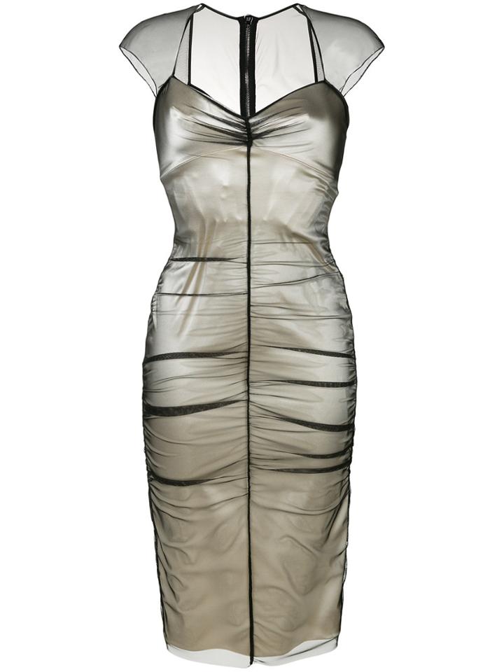 Tom Ford Layered Fitted Dress - Nude & Neutrals
