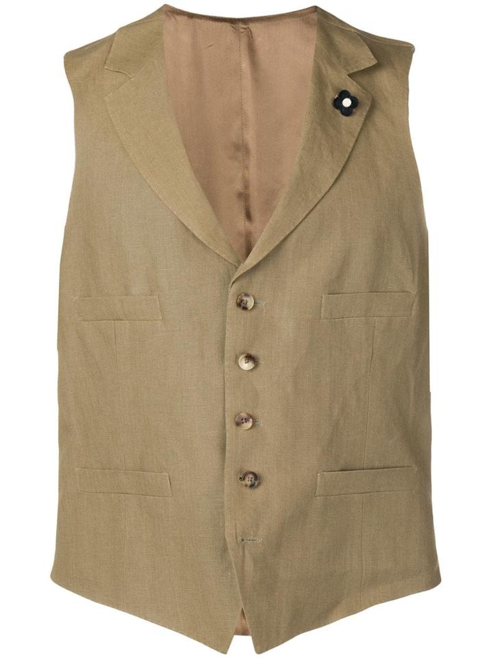 Lardini Lapel-button Waistcoat - Neutrals
