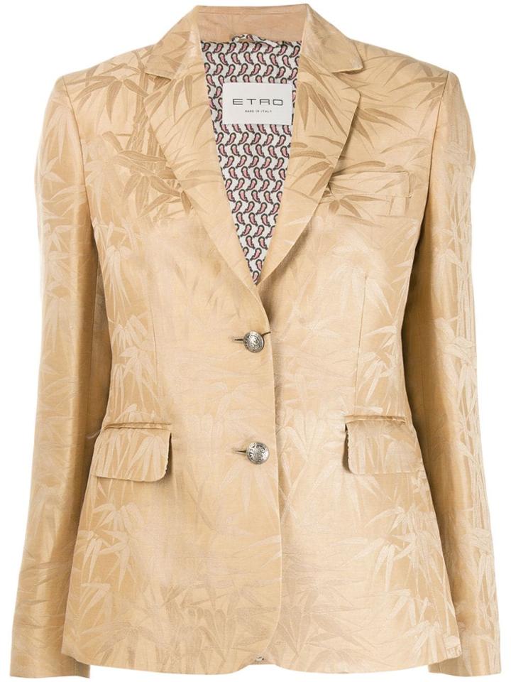 Etro Printed Single-breasted Blazer - Neutrals